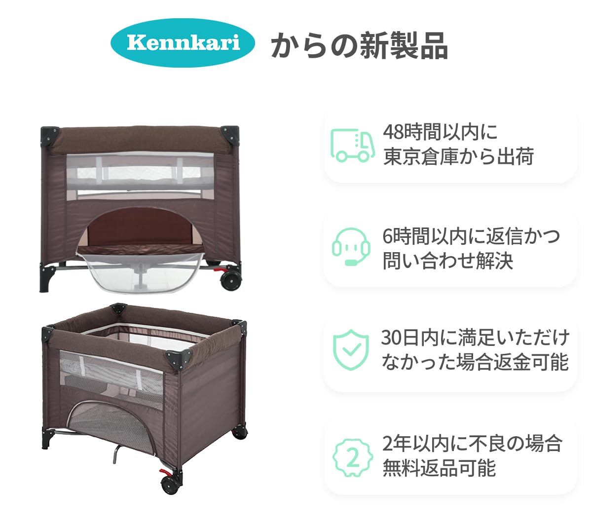 Amazon.co.jp: Kennkari ベビーサークル 折りたたみ プレイヤード